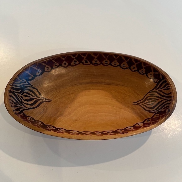 Small African Handmade Wooden Bowl - Picture 2 of 12